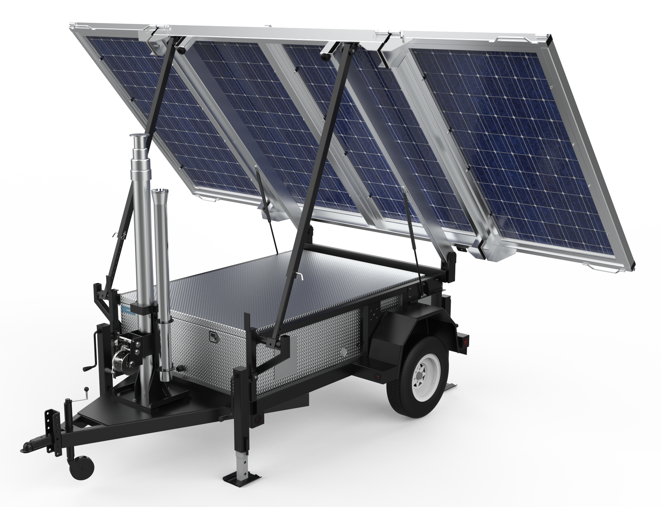 Mobisun Plus 12 kW mobile off-grid solar trailer